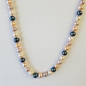 7mm Genuine Freshwater Cultured 16" 14kt Wg Clasp